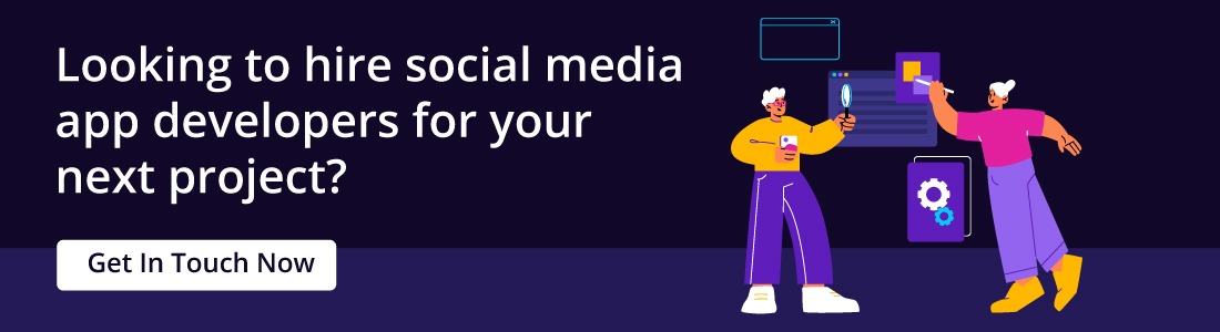 hire social media app developers for your next project